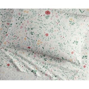 Pottery Barn Kids Chris Loves Julia Prairie Floral Organic Sheet Set Twin